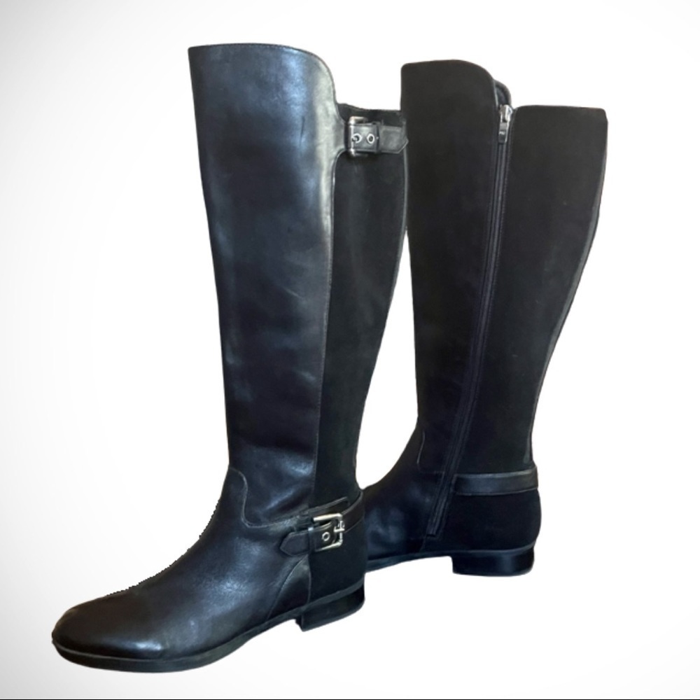 Marc Fisher Damsel Tall Leather Boots - Size 9M - Picture 10 of 14